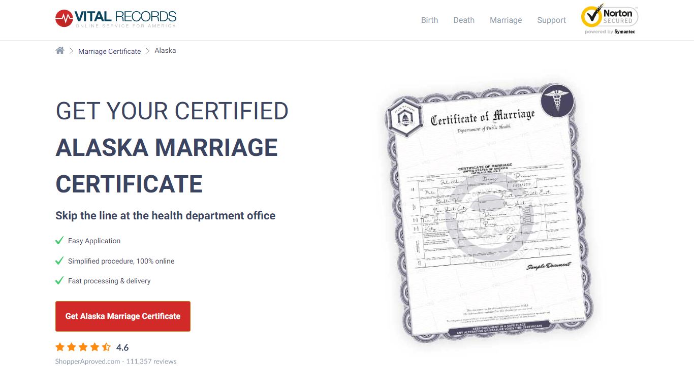 Get Your Certified Alaska Marriage Certificate - Vital Records Online